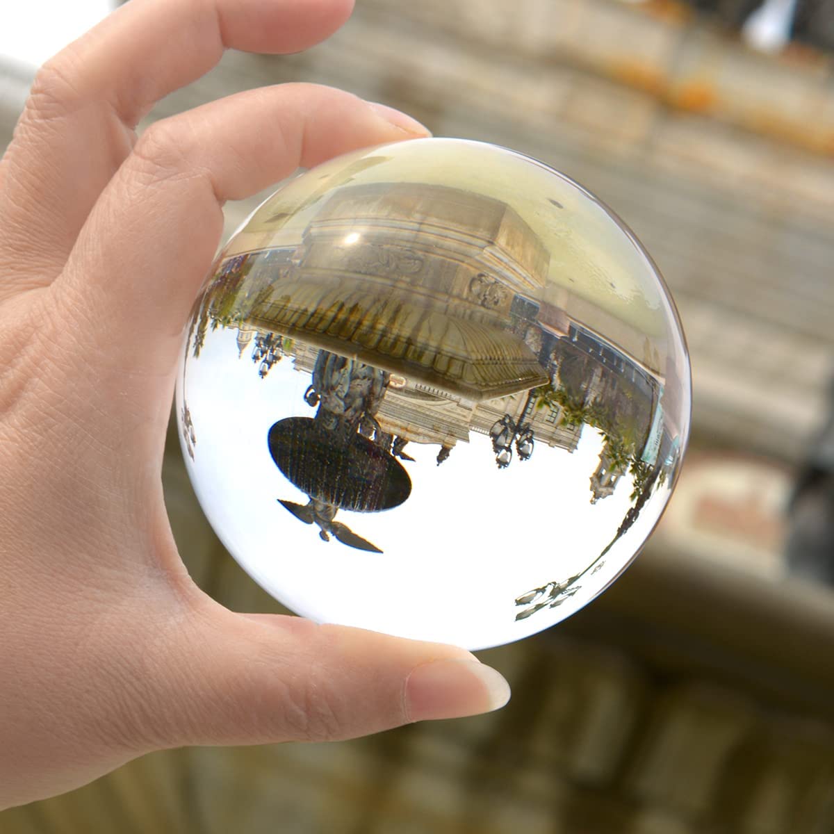 Clear Crystal Sphere with Stand for Home Decor (40mm/50mm/60mm)