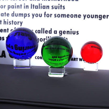 Green Crystal Ball with Stand (40mm/50mm/60mm)