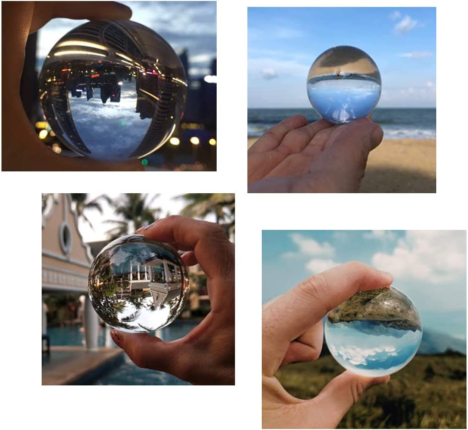 Clear Crystal Sphere with Stand for Home Decor (40mm/50mm/60mm)
