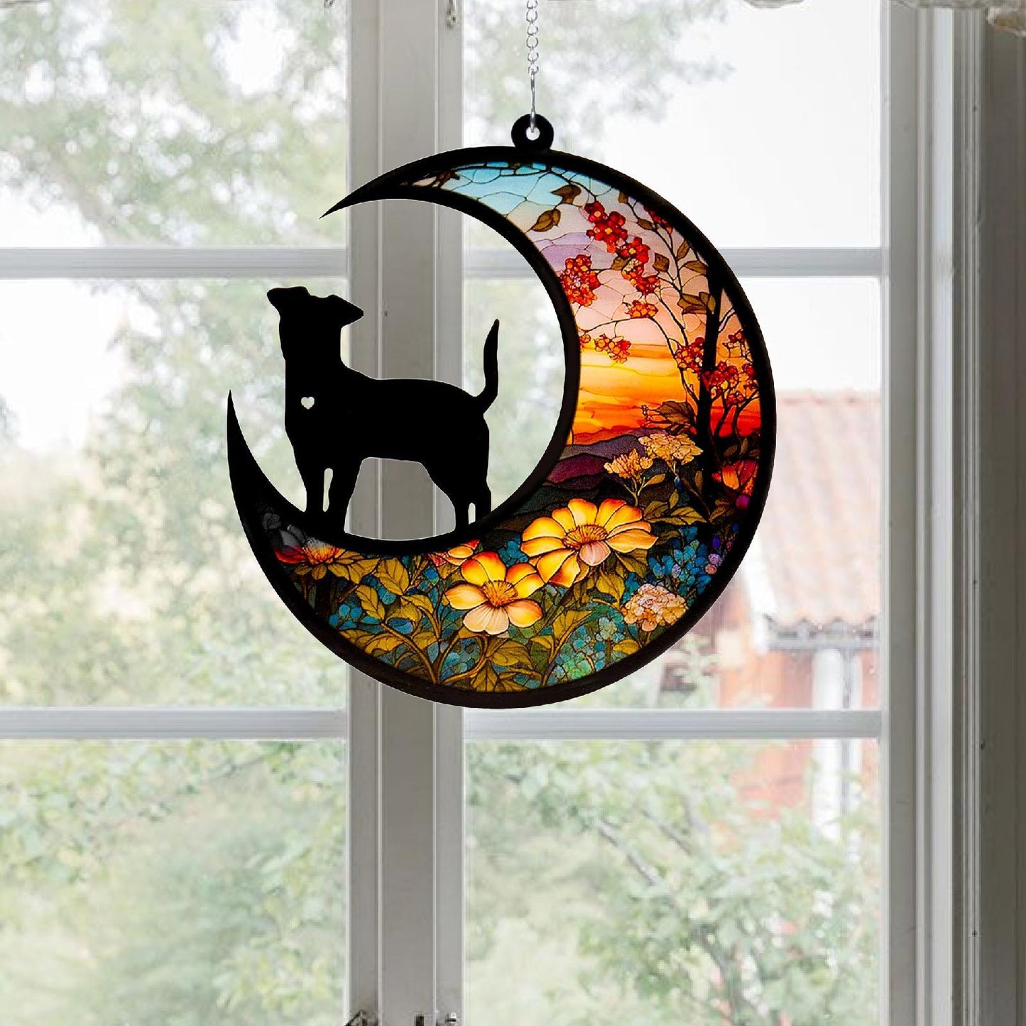 Maxbell Dog Memorial Suncatcher Easy Installation for Loss of Dogs Pet Sympathy Gift