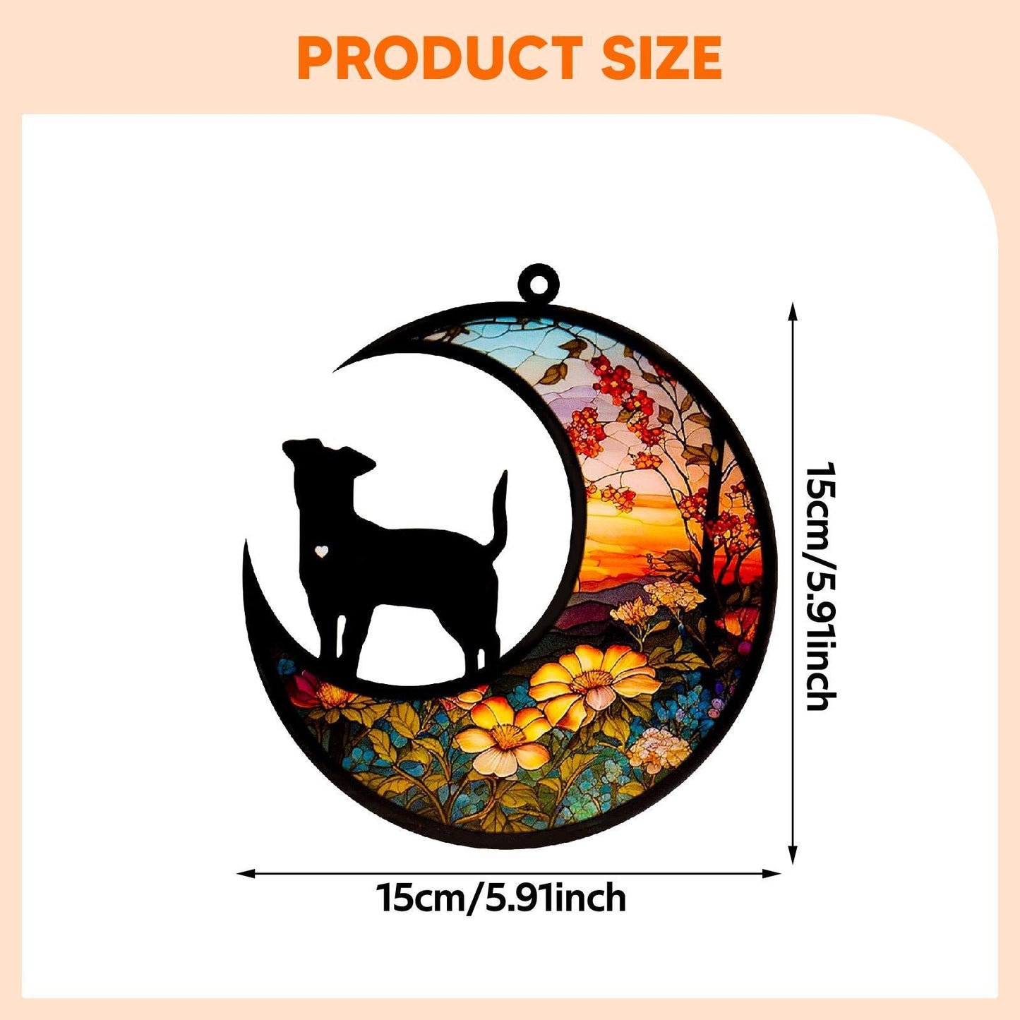 Maxbell Dog Memorial Suncatcher Easy Installation for Loss of Dogs Pet Sympathy Gift