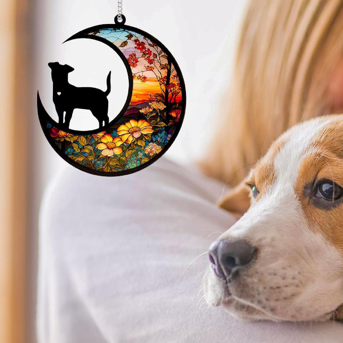 Maxbell Dog Memorial Suncatcher Easy Installation for Loss of Dogs Pet Sympathy Gift