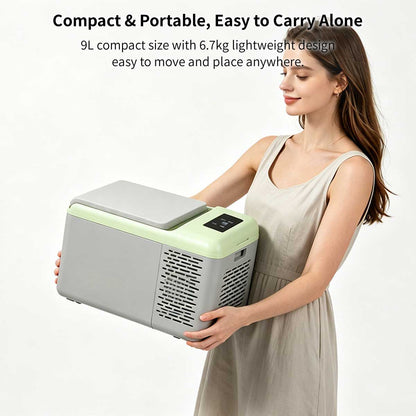 Portable 9L Compressor Car Refrigerator – -20°C Freezer Cooler | Traverseon