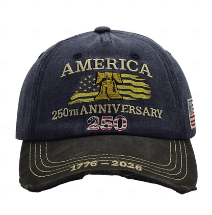 United States 250th Anniversary Embroidered Patriotic Cap for Independence Day