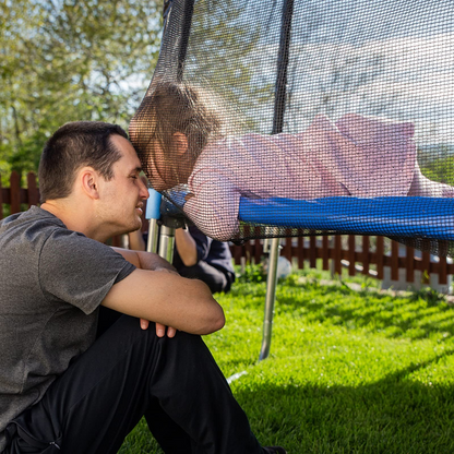 Trampoline Safety Net, 8 10 12 14 15 16Ft Weather-Resistant Replacement Enclosure Net for Round Frame