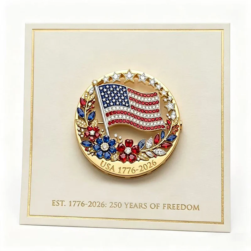 US 250th Anniversary Enamel Brooch Pin