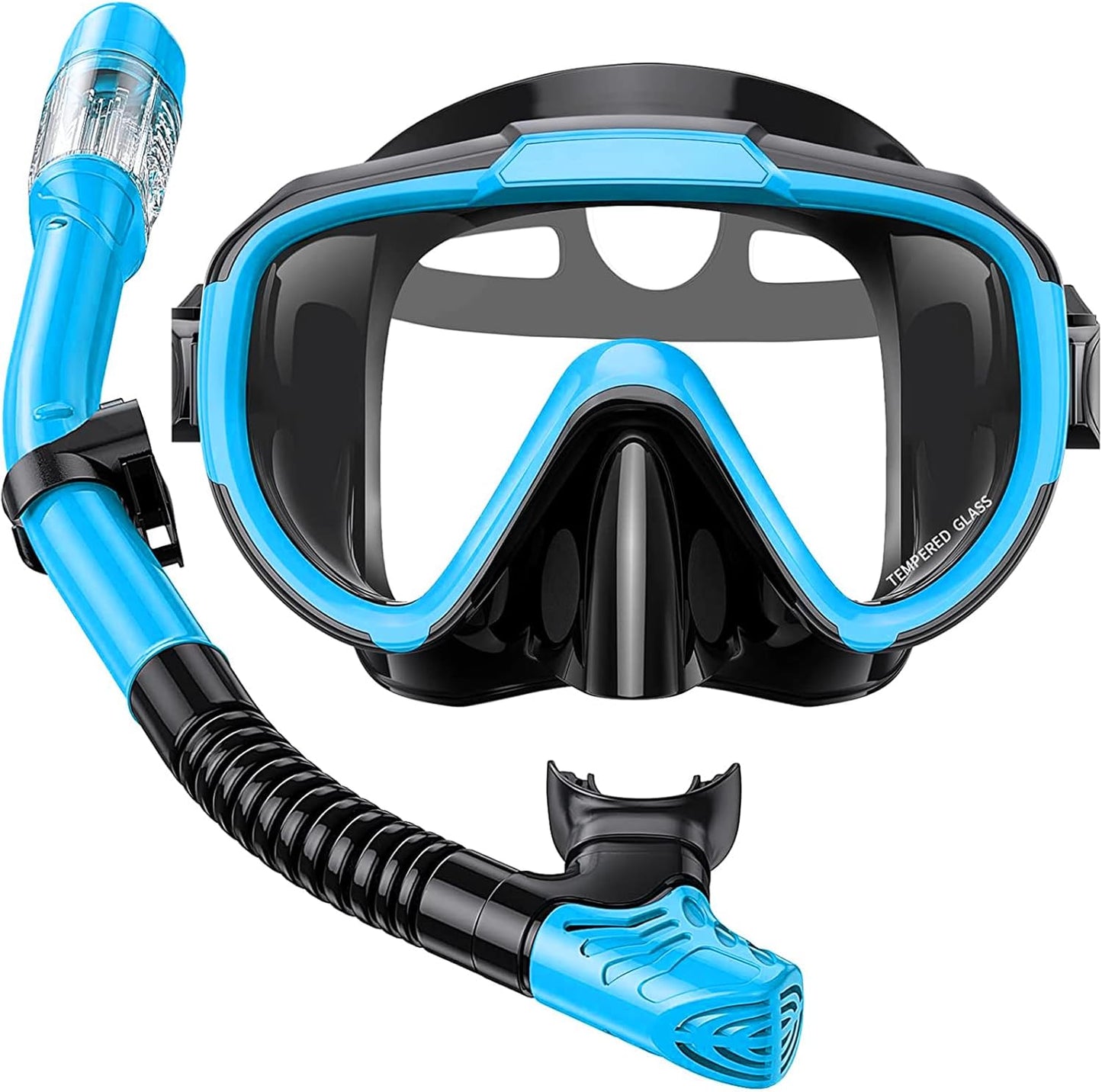 Snorkel Set Adults Snorkeling Gear Anti-Fog Panoramic View Swim Mask