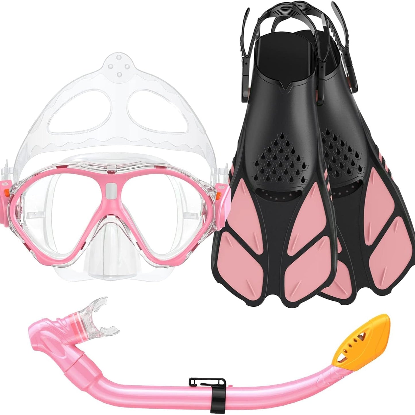 Kids Snorkel Set | Snorkeling Gear for Kids, Adjustable flippers