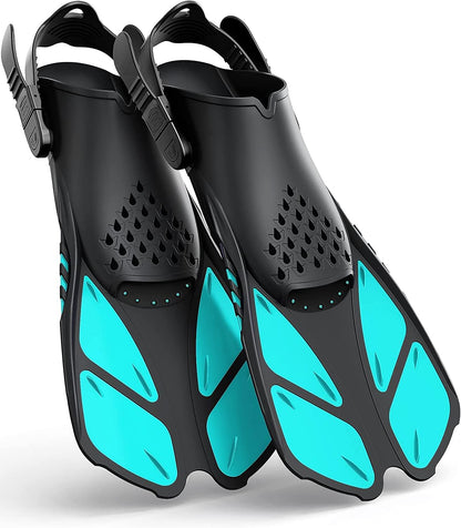 Adults Snorkel Fins | Adjustable Buckles Open Heel Swim Flippers
