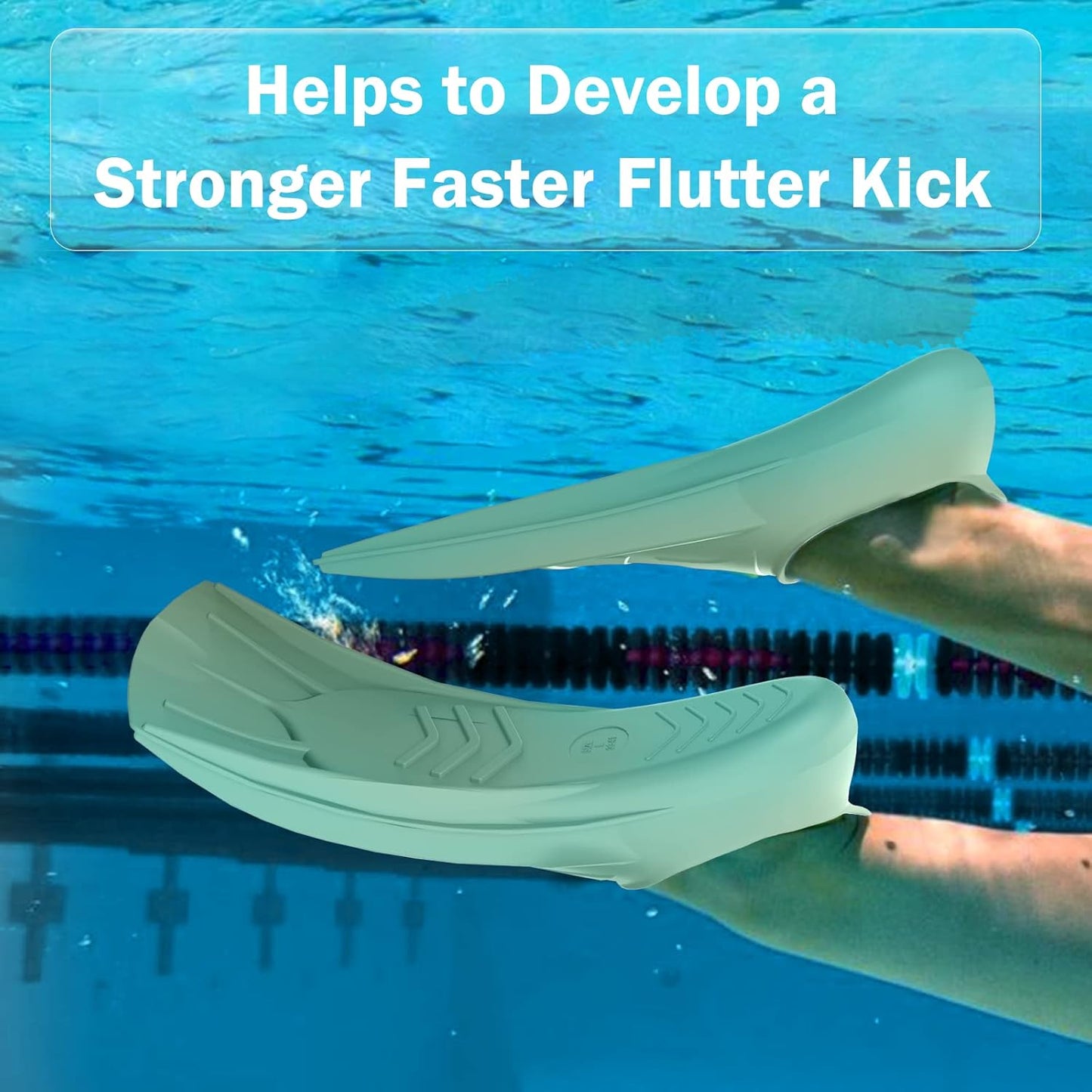Kids Swim Training Fins for Lap Swimming | Mixed Colors & Eye-Catching
