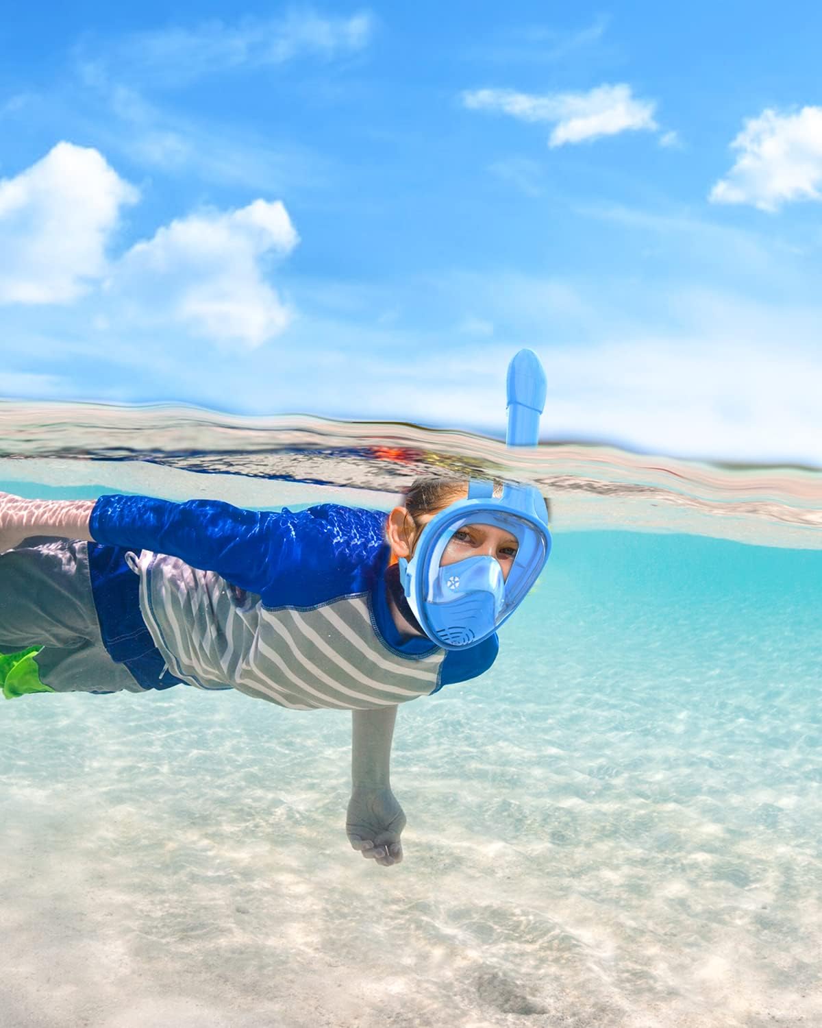 Kids Snorkel Mask Full Face | Beginner-Friendly & Anti-Fog & Leak-Proof