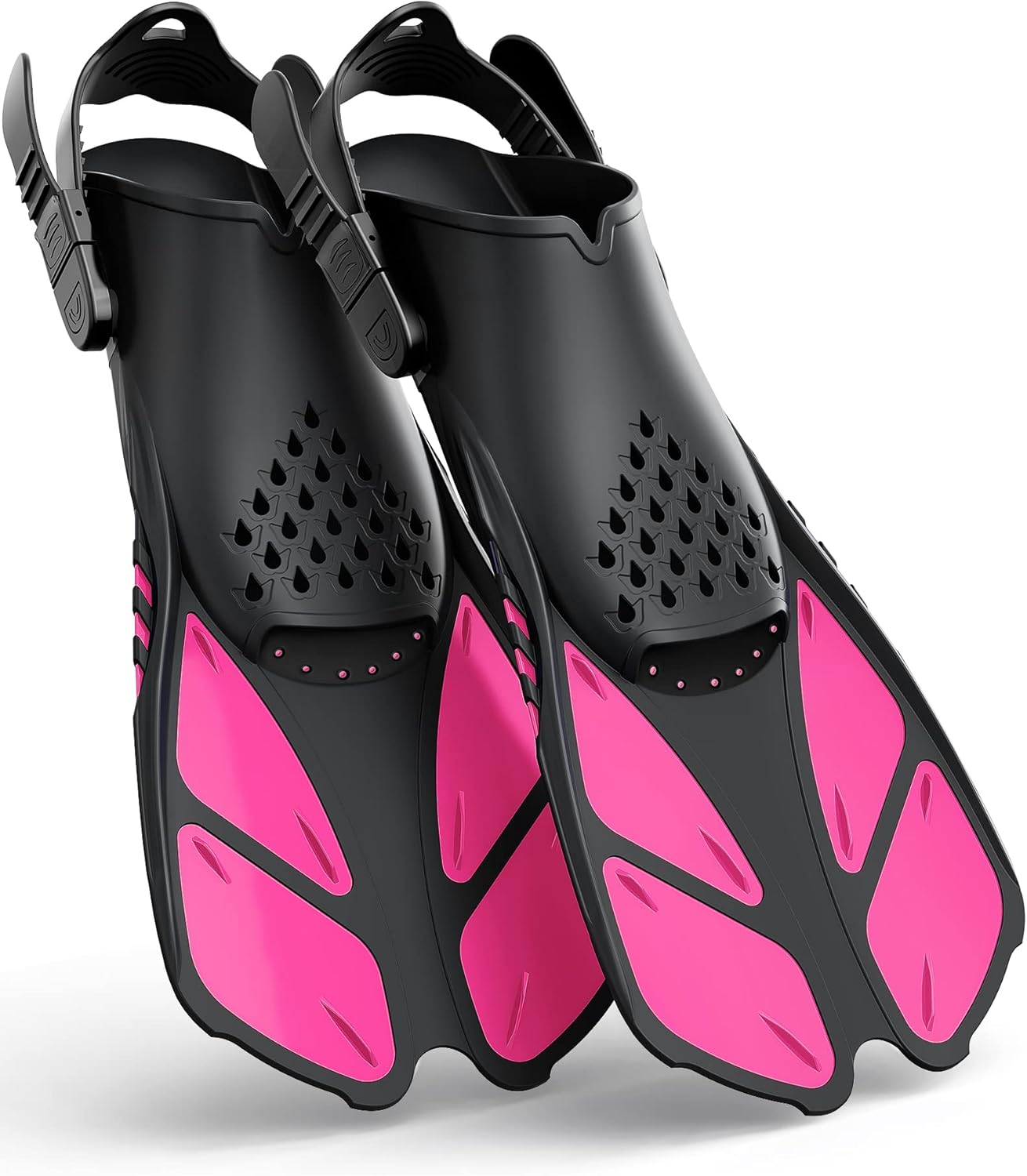 Adults Snorkel Fins | Adjustable Buckles Open Heel Swim Flippers