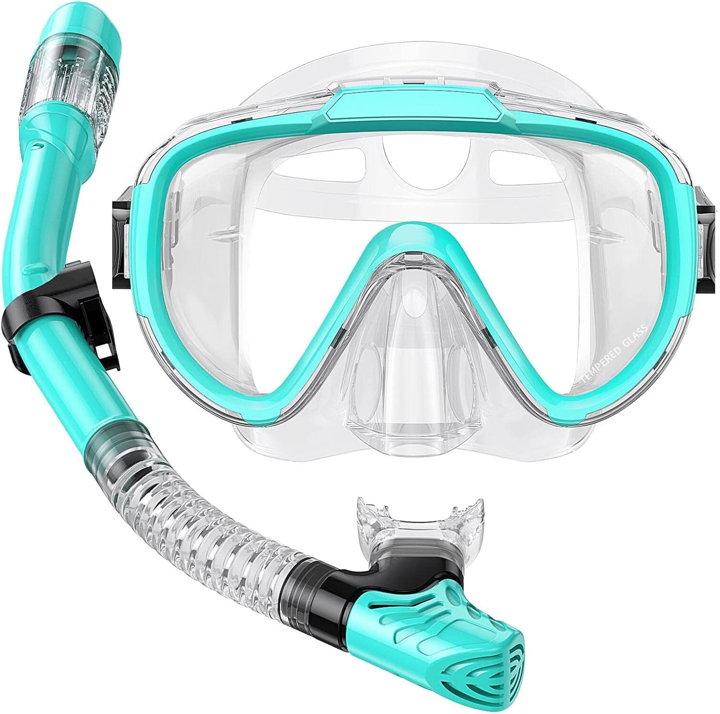 Snorkel Set Adults Snorkeling Gear Anti-Fog Panoramic View Swim Mask