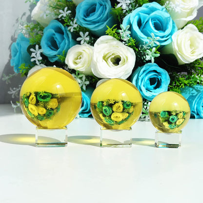 Yellow Crystal Healing Ball (40mm/50mm/60mm)