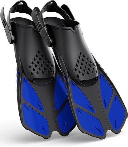 Adults Snorkel Fins | Adjustable Buckles Open Heel Swim Flippers