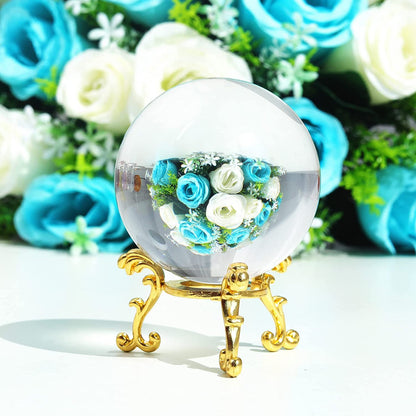 60mm Clear Crystal Sphere with Golden Stand
