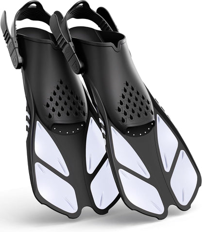 Adults Snorkel Fins | Adjustable Buckles Open Heel Swim Flippers