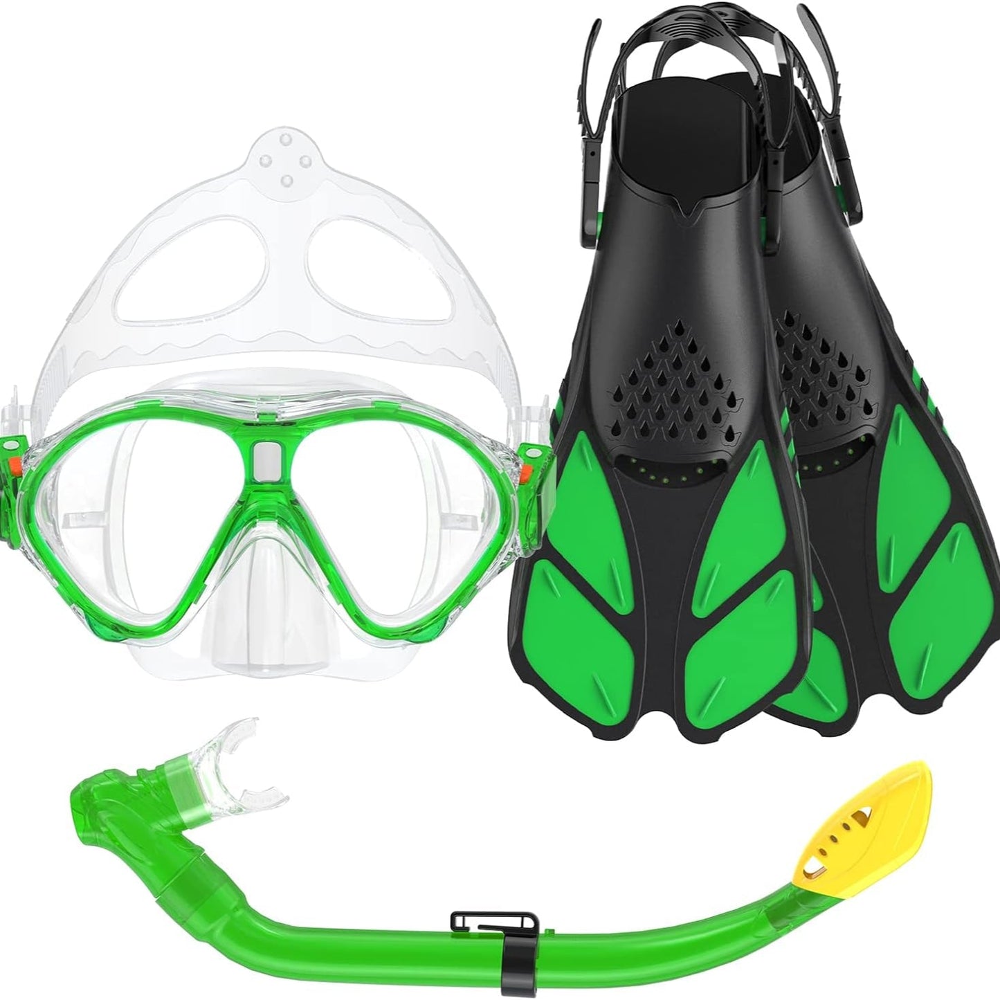 Kids Snorkel Set | Snorkeling Gear for Kids, Adjustable flippers