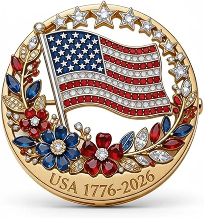 US 250th Anniversary Enamel Brooch Pin