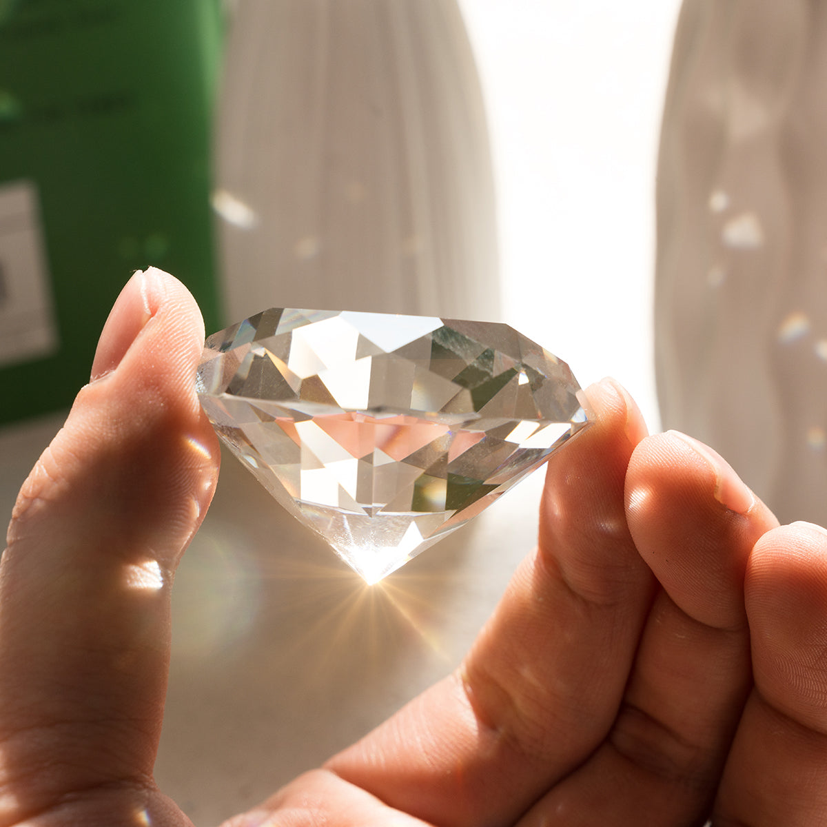 Clear Diamond Shaped Crystal Centerpiece (50mm/60mm)