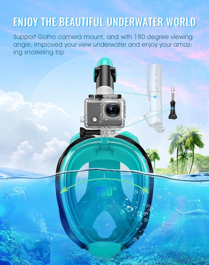 Adults G2 Full Face Snorkel Mask with Latest Dry Top System