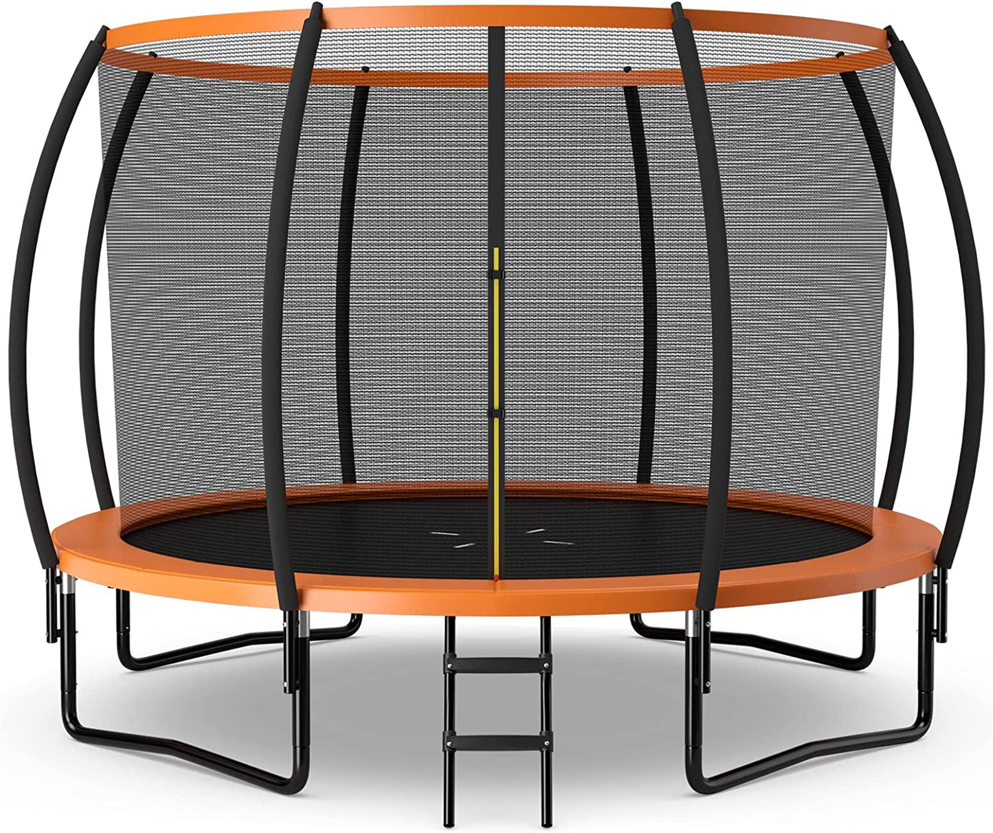 8FT 10FT 12FT Trampoline with Enclosure, ASTM Approved Outdoor Large Trampoline with Ladder
