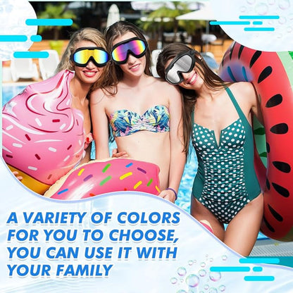 3 Pack Adult Swim Goggles - Anti Fog UV Protection Pool Goggles with Ear Plugs