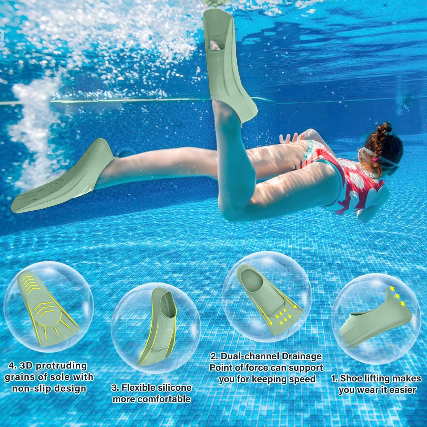 Adults Swim Fins | Training Fins for Lap Swimming