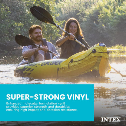 Inflatable Kayak Set with Aluminum Oars, Pump, Adjustable Seats & 400lb Capacity