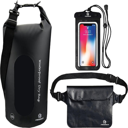 Waterproof Dry Bag Set - Submersible Dry Sack with Phone Case for Water Activities