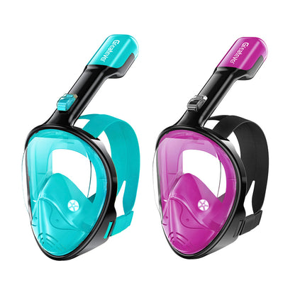 Adults Full Face Mask | Anti Fog & Anti Leak Snorkel Mask - 2 Pcs