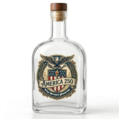 1776 America Patriotic Independence Day Whiskey Bottle