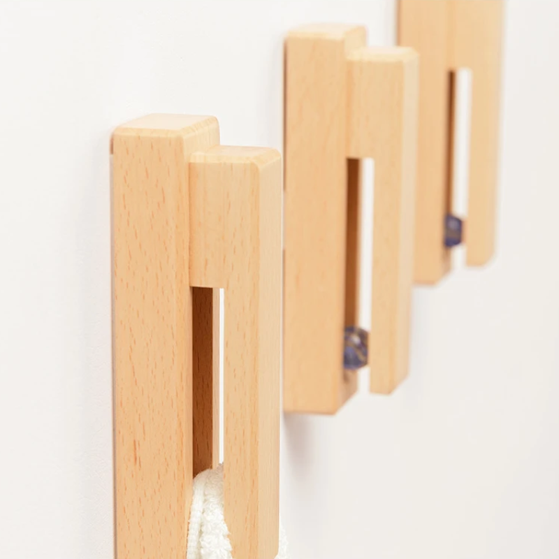 Marble Slide Wood Towel Holder With Easy Mount