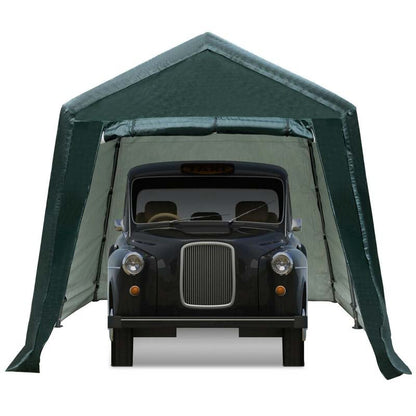 8 x 14 FT Heavy Duty Steel Enclosed Carport Car Canopy Tent Outdoor Garage Storage Shelter Shed with Waterproof Ripstop Cover