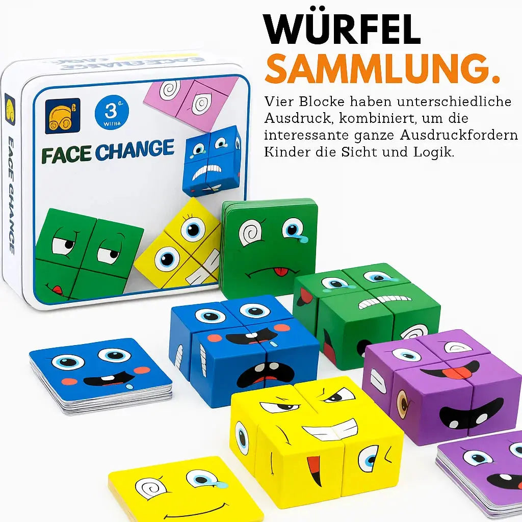 Emoji-Match Wooden Game – Fast, Fun Stacking & Matching Game (from 3 years)