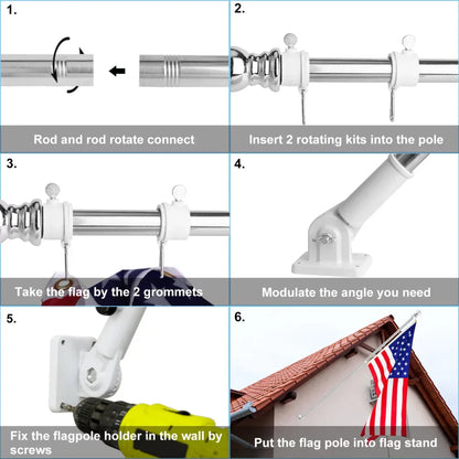 Wall Mounted Flagpole For House Outside