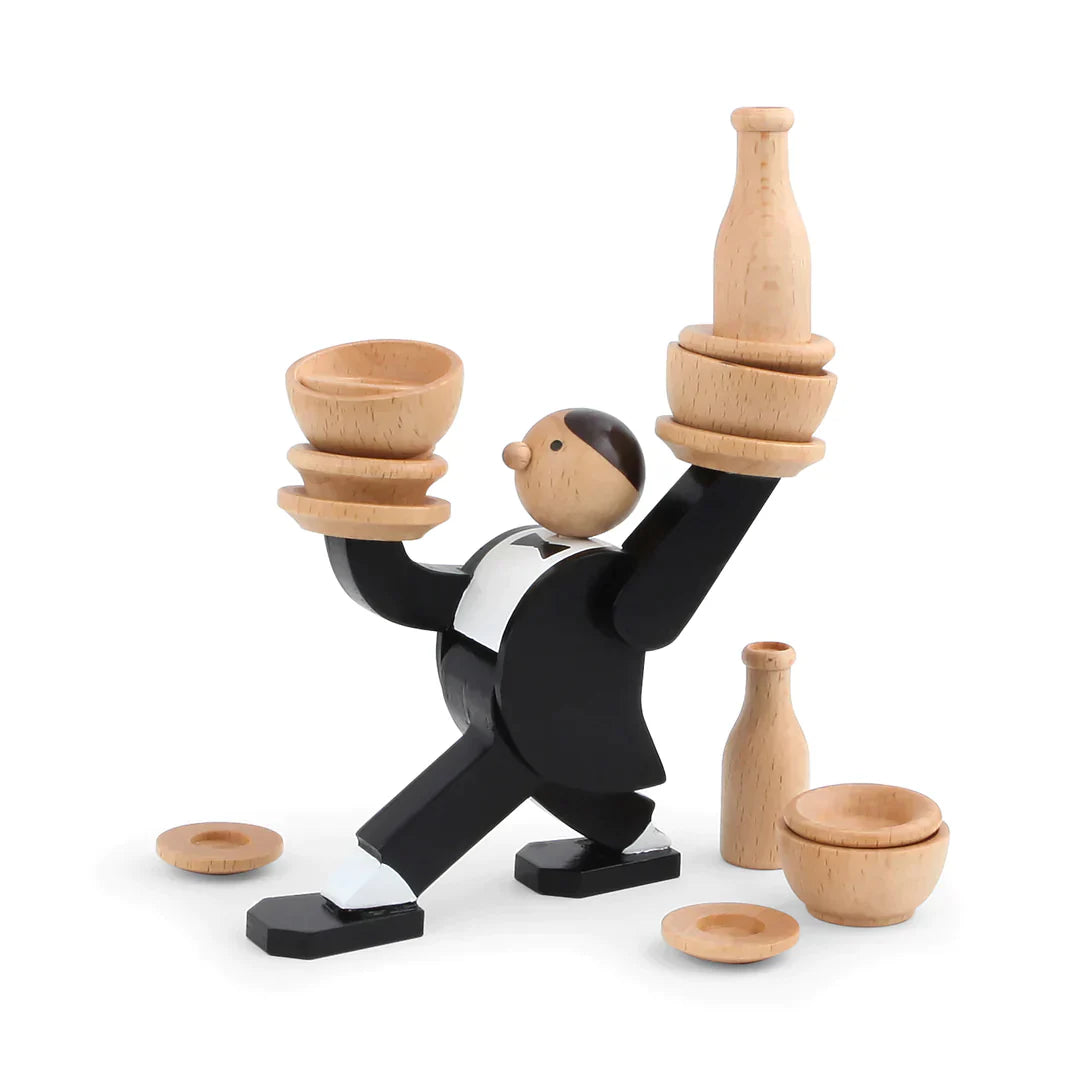 Kikkerland Don't Tip The Waiter Stacking Game