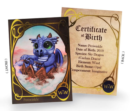 Periwinkle - Collectible Dragon Figurine with Birth Certificate
