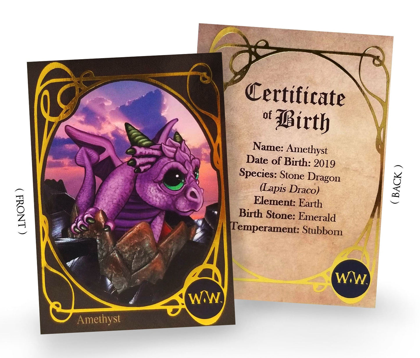 Amethyst Purple Stone Dragon Figurine