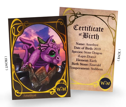 Amethyst Purple Stone Dragon Figurine