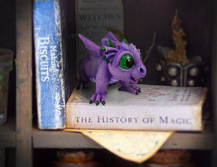 Amethyst Purple Stone Dragon Figurine
