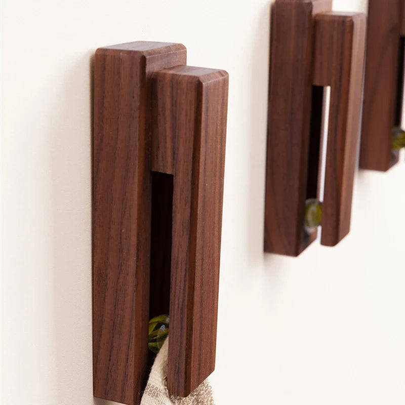 Marble Slide Wood Towel Holder With Easy Mount