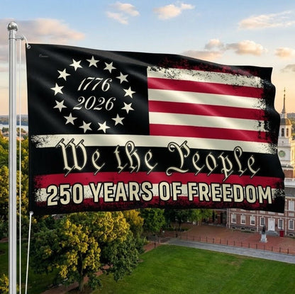We The People 250 Grommet Flag for Semiquincentennial