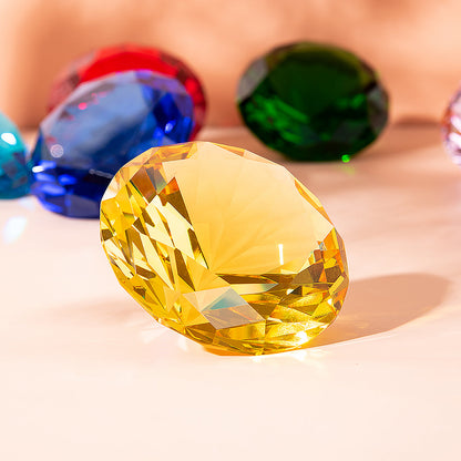Yellow Diamond Shaped Crystal Centerpiece (50mm/60mm)