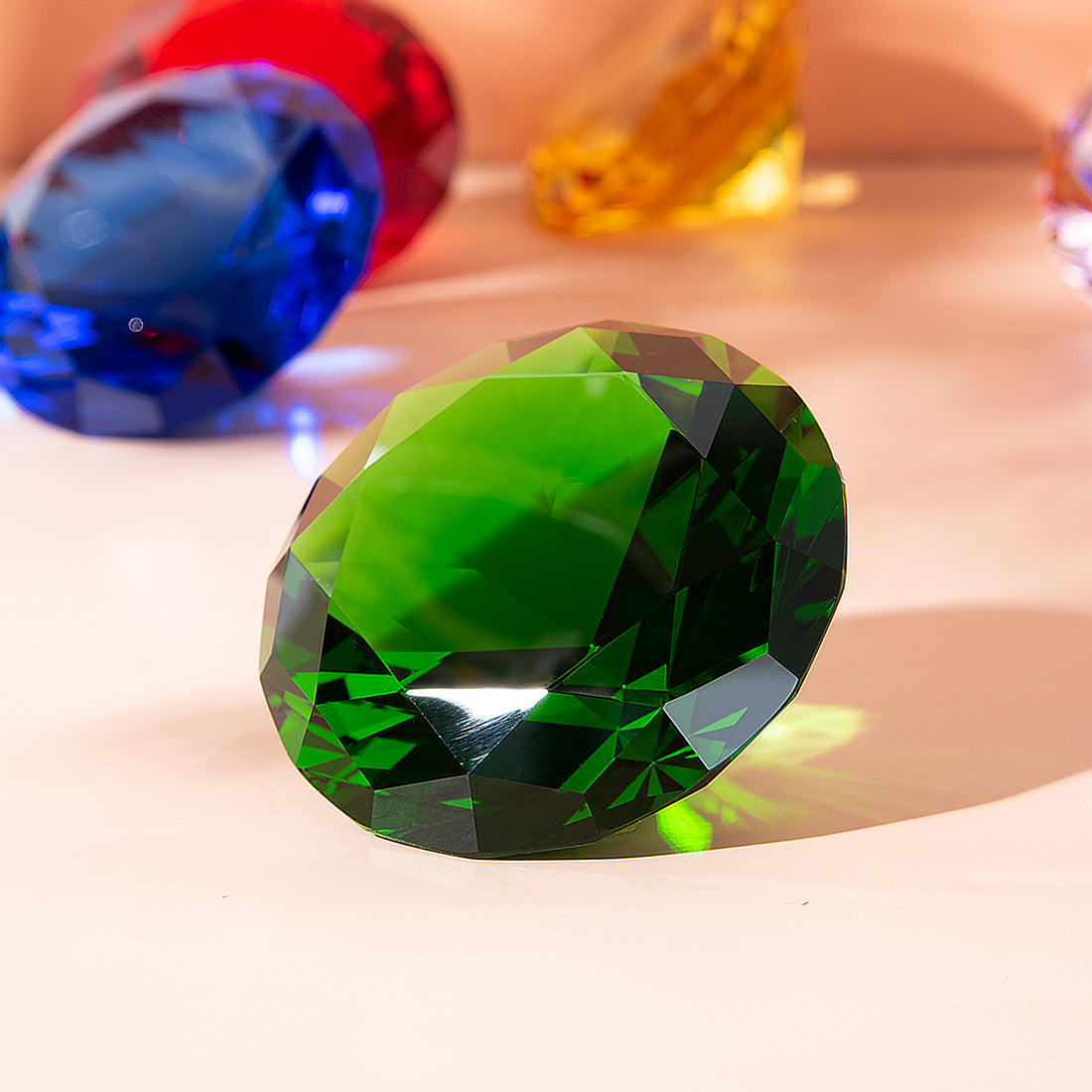 Green Diamond Shaped Crystal Centerpiece (50mm/60mm)