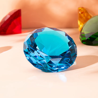 Aqua Blue Diamond Shaped Crystal Centerpiece (50mm/60mm)