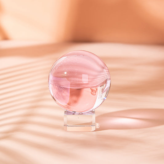 Pink Crystal Ball with Stand (40mm/50mm/60mm)