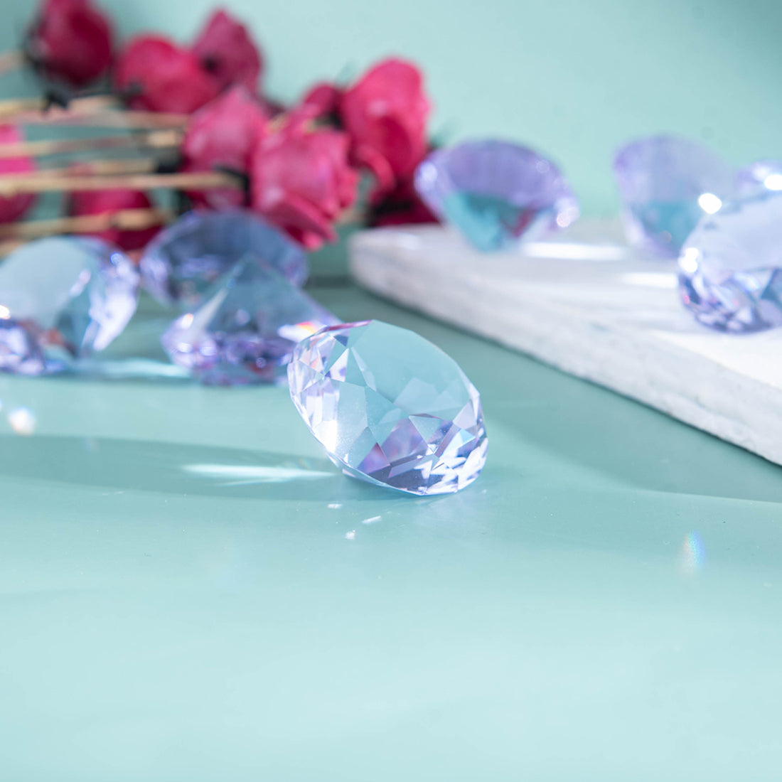 30mm Crystal Diamond Ornaments Centerpiece (8 Pieces/Set)