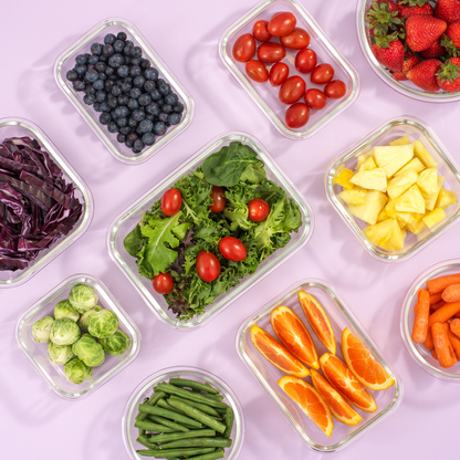 12 Glass Storage Containers with Leakproof Lids Set