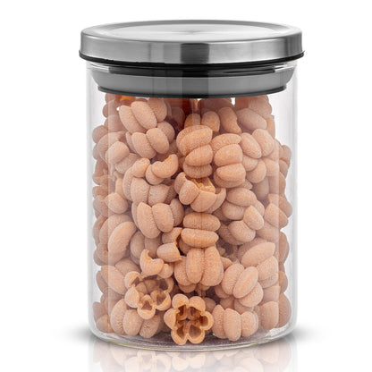 Glass Storage Jars with Airtight Lids Set